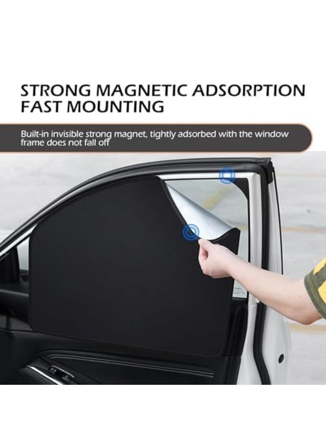KOWVOWZ 4 PCS Car Side Window Sun Shades with Magnets, Privacy Car Window Sun Shades, UV & Heat Blocking Car Window Cover for Most Car - Image 5